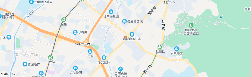 昆明穿金路口北辰大道_公交站地图_昆明公交_妙搜公交查询2024