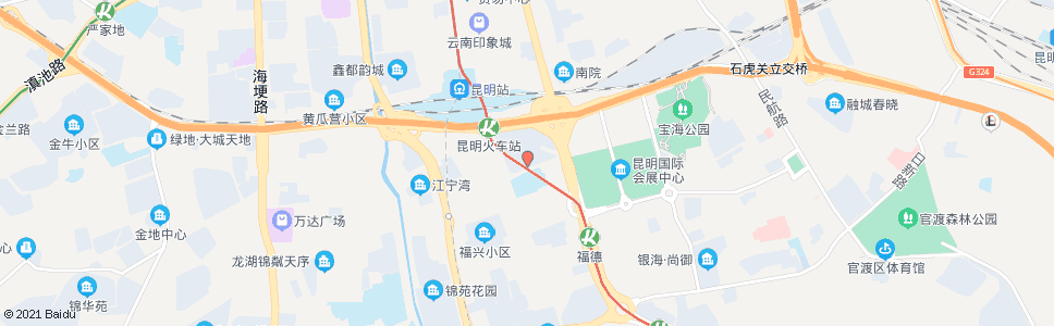 昆明福德村_公交站地图_昆明公交_妙搜公交查询2024