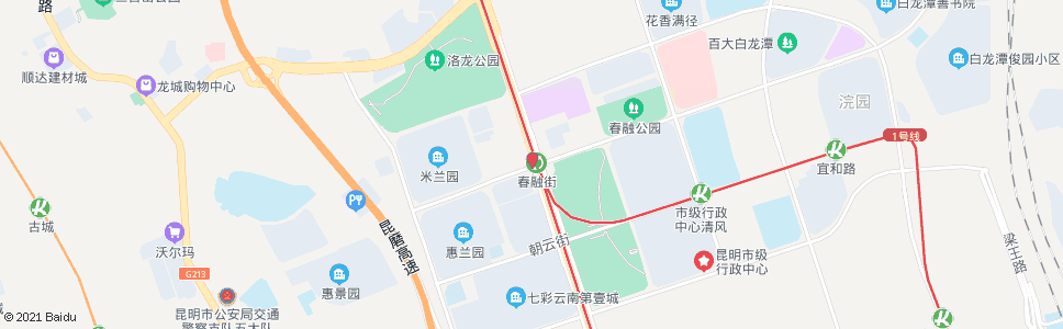 昆明春融街口彩云南路_公交站地图_昆明公交_妙搜公交查询2024