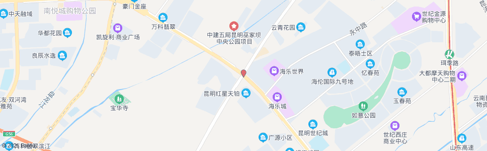 昆明广福路口昌宏西路_公交站地图_昆明公交_妙搜公交查询2024