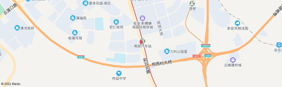 昆明新螺蛳湾公交枢纽彩云北路_公交站地图_昆明公交_妙搜公交查询2024