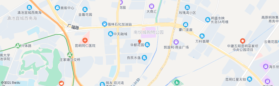 昆明华都小区(华晨路)_公交站地图_昆明公交_妙搜公交查询2024