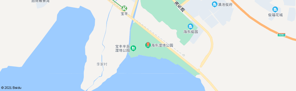 昆明海东湿地公园_公交站地图_昆明公交_妙搜公交查询2024