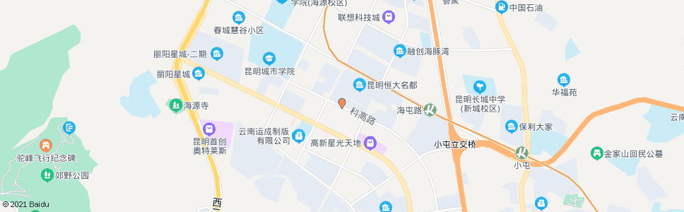 昆明水逸康桥小区(海源北路)_公交站地图_昆明公交_妙搜公交查询2024