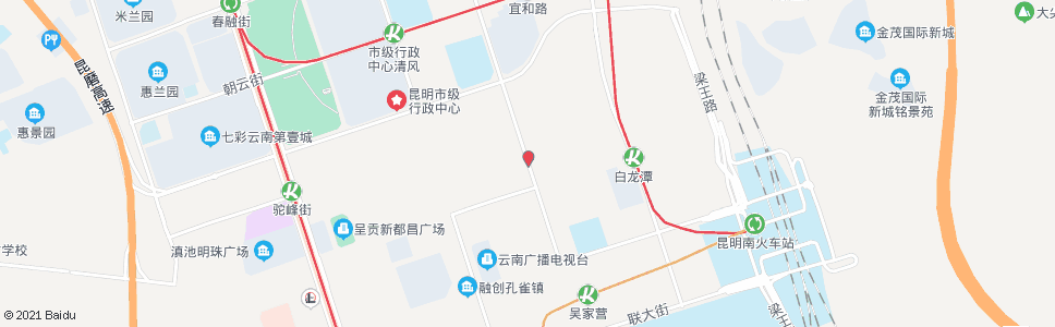 昆明景明北路口宝珠街_公交站地图_昆明公交_妙搜公交查询2024