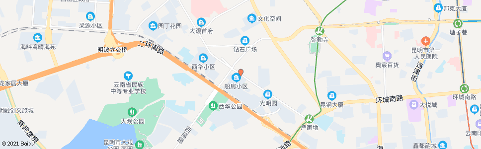 昆明西坝路口(西园路)_公交站地图_昆明公交_妙搜公交查询2025