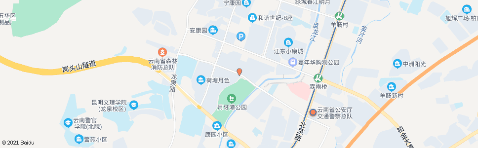 昆明月牙塘小区南门_公交站地图_昆明公交_妙搜公交查询2024