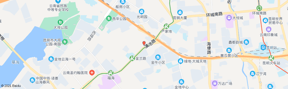 昆明福兴路_公交站地图_昆明公交_妙搜公交查询2024