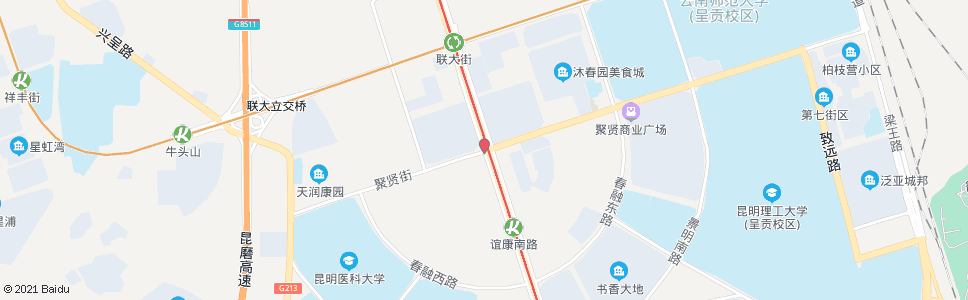 昆明彩云南路口聚贤街_公交站地图_昆明公交_妙搜公交查询2024