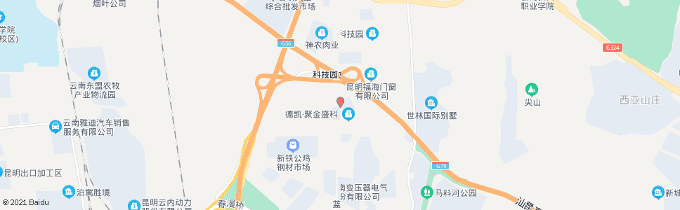 昆明凌源路口拓翔路_公交站地图_昆明公交_妙搜公交查询2024