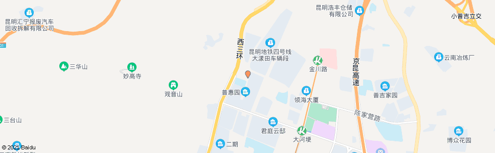 昆明普惠园(玉峰路)_公交站地图_昆明公交_妙搜公交查询2024