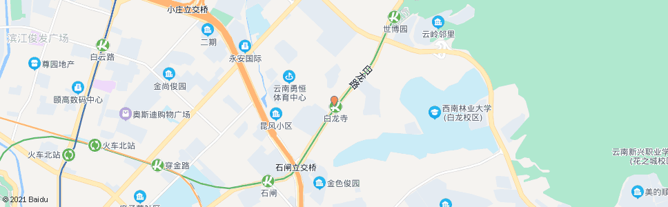 昆明龙庆路(白龙路口)_公交站地图_昆明公交_妙搜公交查询2024