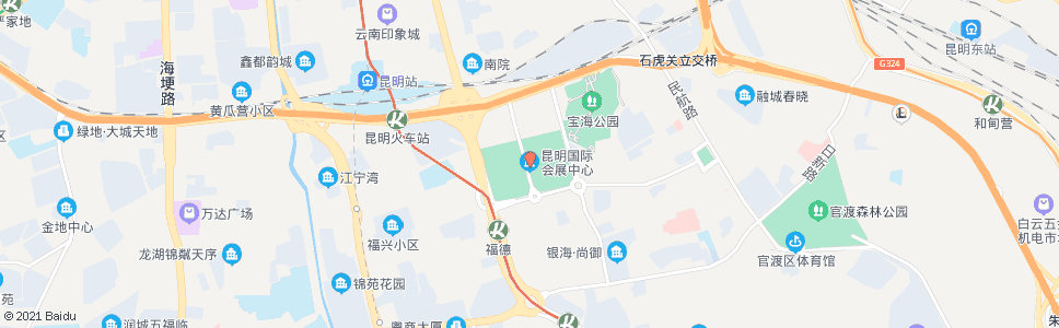 昆明昆明滇池国际会展中心二号站_公交站地图_昆明公交_妙搜公交查询2024