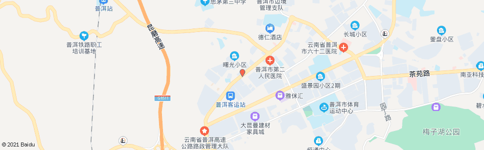 普洱曙光小区路口_公交站地图_普洱公交_妙搜公交查询2024