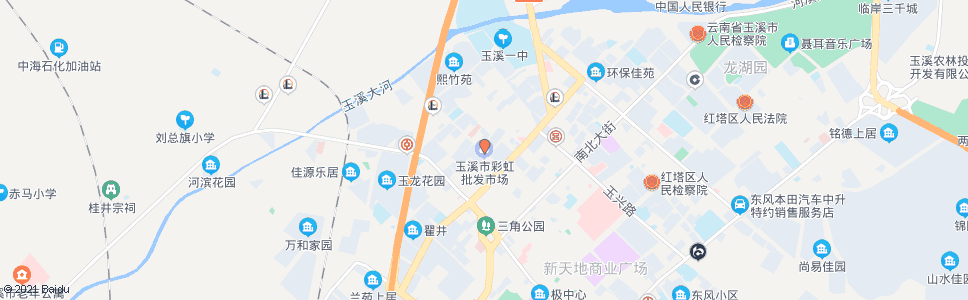 玉溪彩虹市场_公交站地图_玉溪公交_妙搜公交查询2025