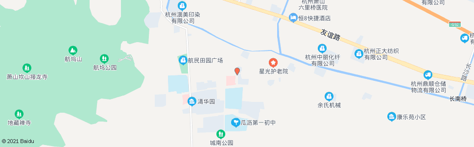 杭州航坞路於家溇路口_公交站地图_杭州公交_妙搜公交查询2024