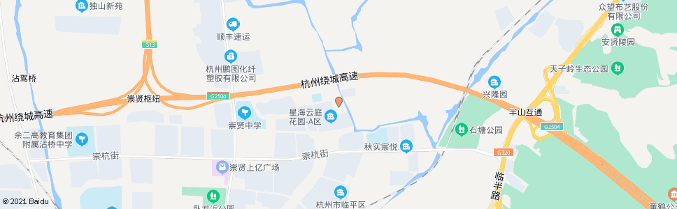 杭州崇贤街道_公交站地图_杭州公交_妙搜公交查询2024