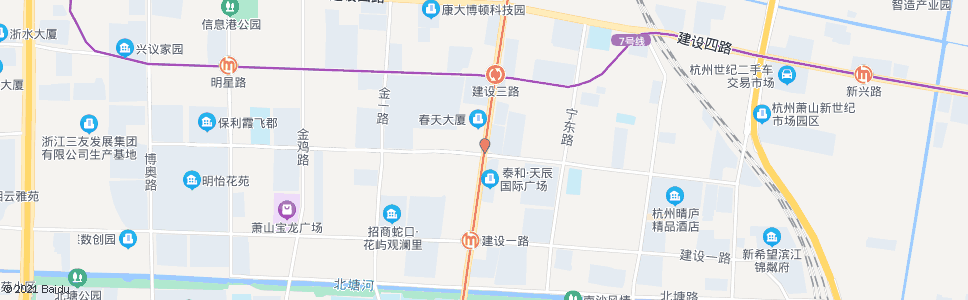 杭州建设二路市心路口_公交站地图_杭州公交_妙搜公交查询2024