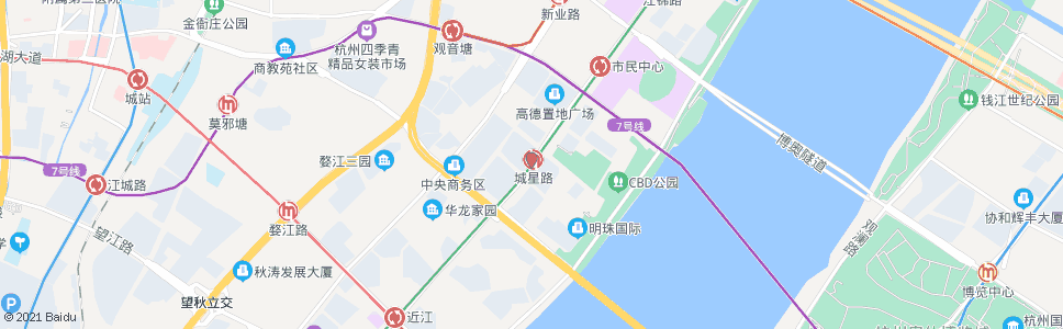 杭州富春路市民街口_公交站地图_杭州公交_妙搜公交查询2024