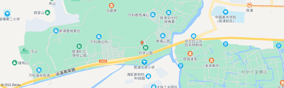 杭州安吉路良渚学校_公交站地图_杭州公交_妙搜公交查询2024