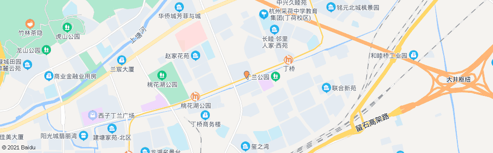 杭州丁桥大唐苑(brt)_公交站地图_杭州公交_妙搜公交查询2024