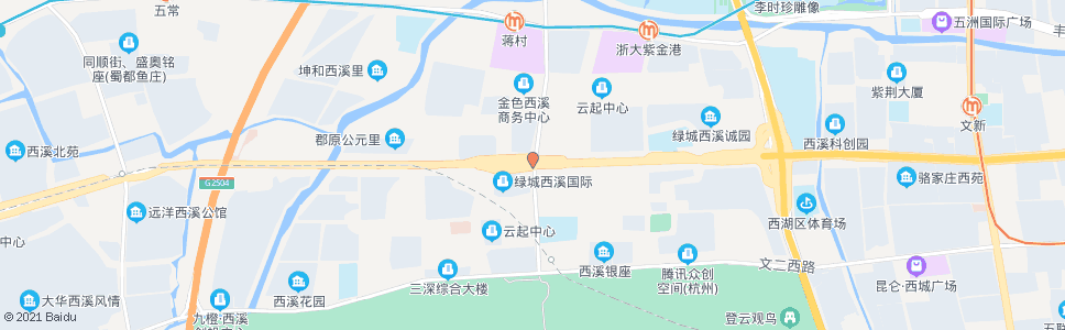 杭州文一西路花蒋路口_公交站地图_杭州公交_妙搜公交查询2024