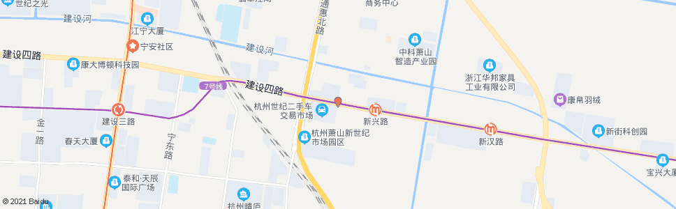 杭州建设四路新意路口_公交站地图_杭州公交_妙搜公交查询2024