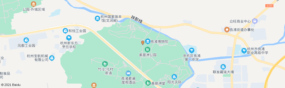 杭州良渚博物院后门_公交站地图_杭州公交_妙搜公交查询2024