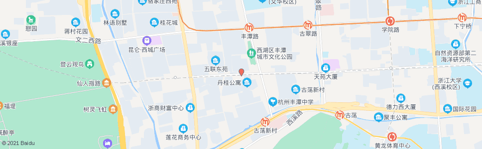 杭州文三西路丰潭路口_公交站地图_杭州公交_妙搜公交查询2024