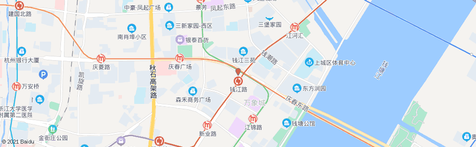 杭州地铁钱江路站_公交站地图_杭州公交_妙搜公交查询2024