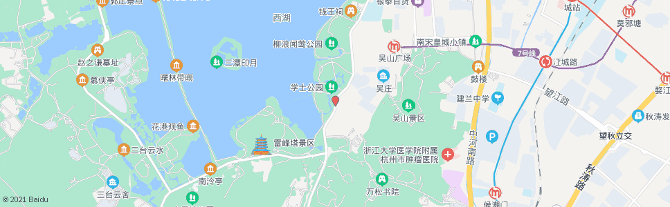 杭州万松岭路南山路口_公交站地图_杭州公交_妙搜公交查询2025