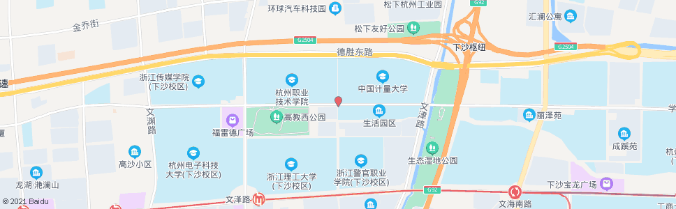 杭州学源街文溯路口(BRT)_公交站地图_杭州公交_妙搜公交查询2024