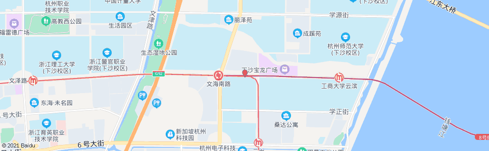 杭州二号大街文海南路口_公交站地图_杭州公交_妙搜公交查询2024