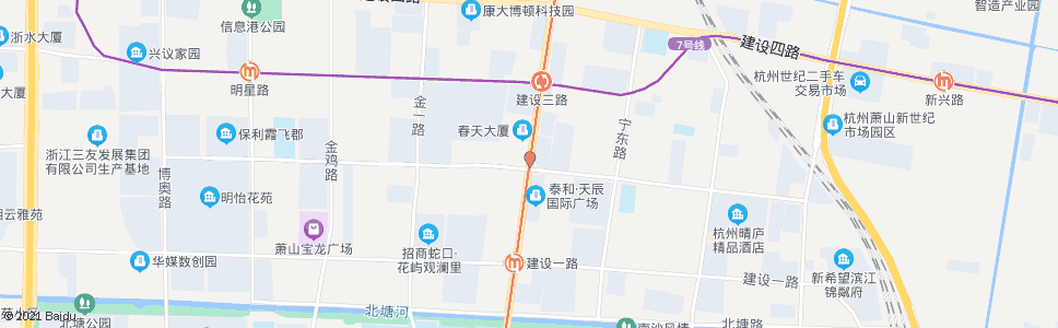 杭州市心路建设二路口_公交站地图_杭州公交_妙搜公交查询2024