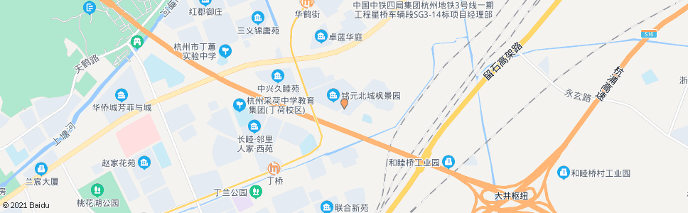 杭州白马庄街长睦路口_公交站地图_杭州公交_妙搜公交查询2024