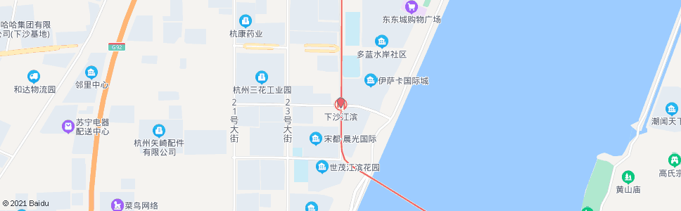 杭州下沙江滨公交站_公交站地图_杭州公交_妙搜公交查询2024