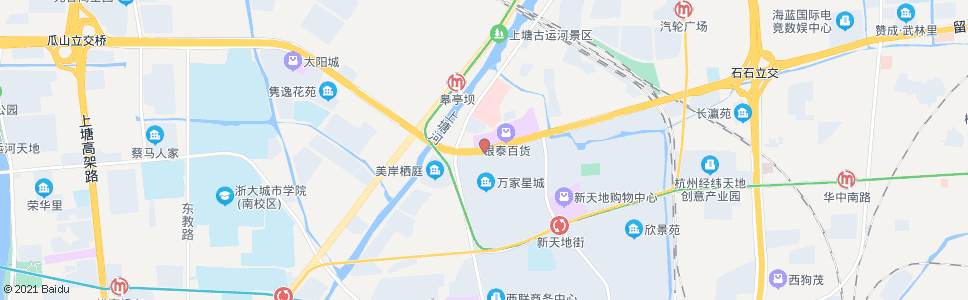 杭州东新路石祥路口(brt)_公交站地图_杭州公交_妙搜公交查询2024