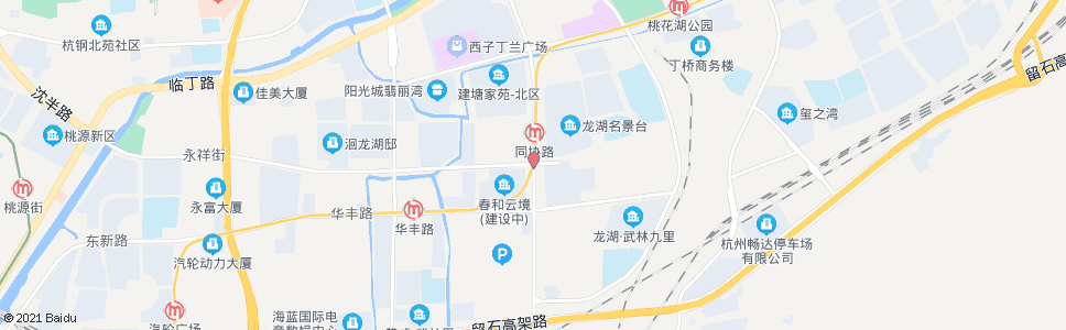 杭州同协路杭玻街口(brt)_公交站地图_杭州公交_妙搜公交查询2024