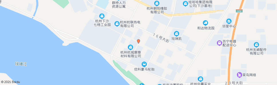 杭州十八号大街零号路口_公交站地图_杭州公交_妙搜公交查询2024