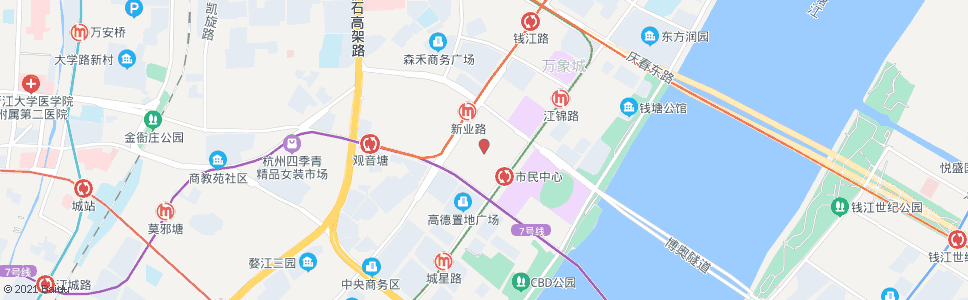 杭州市民中心站_公交站地图_杭州公交_妙搜公交查询2024