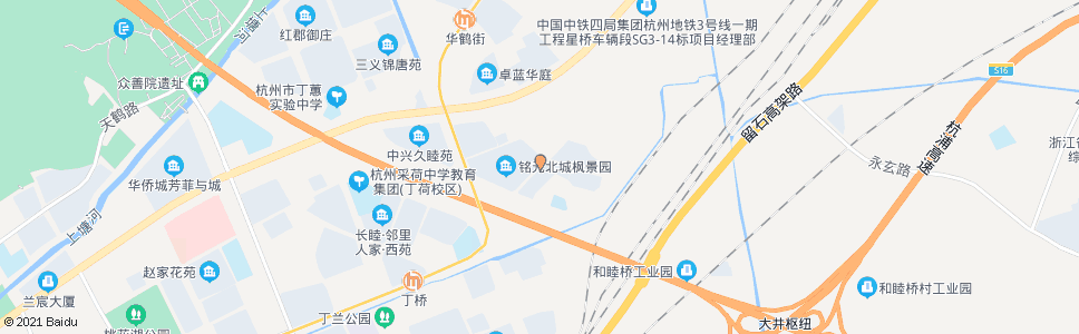 杭州白马庄街华鹤街口_公交站地图_杭州公交_妙搜公交查询2025