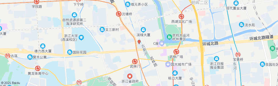 杭州延安新村(南)_公交站地图_杭州公交_妙搜公交查询2024