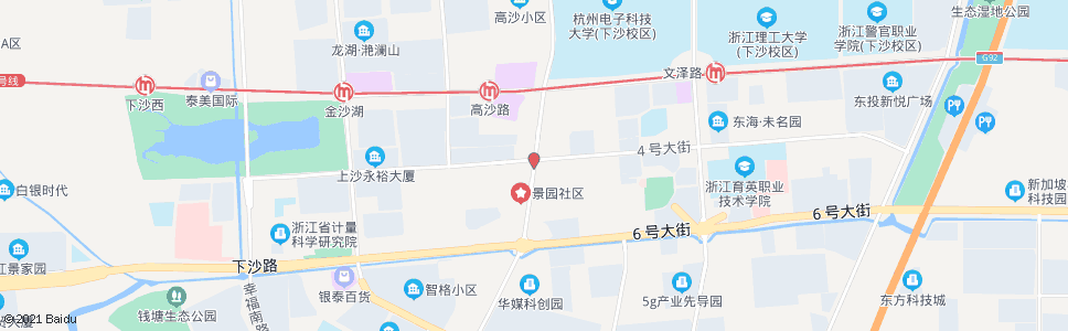 杭州一号路四号大街口(四号大街以南)_公交站地图_杭州公交_妙搜公交查询2024