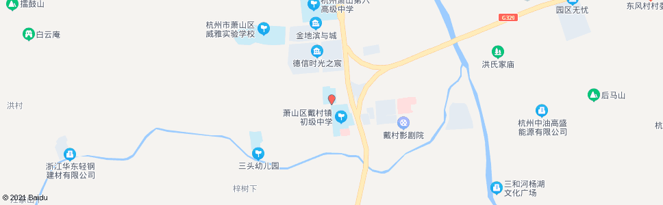 杭州戴村小学_公交站地图_杭州公交_妙搜公交查询2024