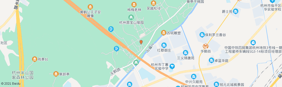 杭州元宝山南_公交站地图_杭州公交_妙搜公交查询2025