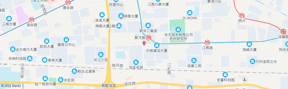 杭州滨康路长河路口_公交站地图_杭州公交_妙搜公交查询2024