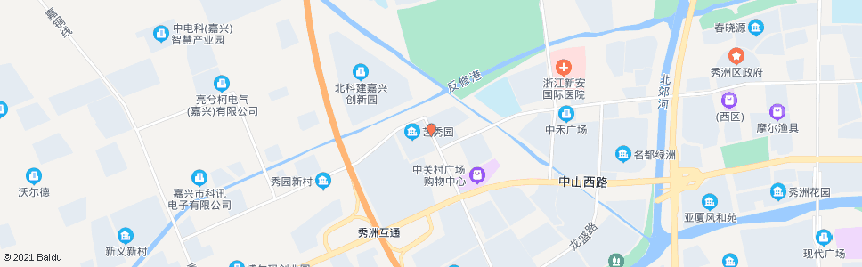 嘉兴秀园路洪贤路(智富城领秀智谷)_公交站地图_嘉兴公交_妙搜公交查询2025