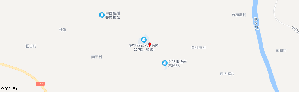 金华白杜堂路口(石楠塘路口)_公交站地图_金华公交_妙搜公交查询2024