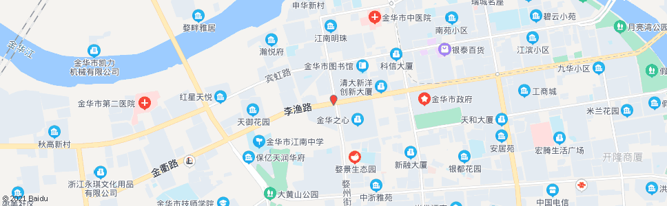 金华李渔路婺州街口_公交站地图_金华公交_妙搜公交查询2024