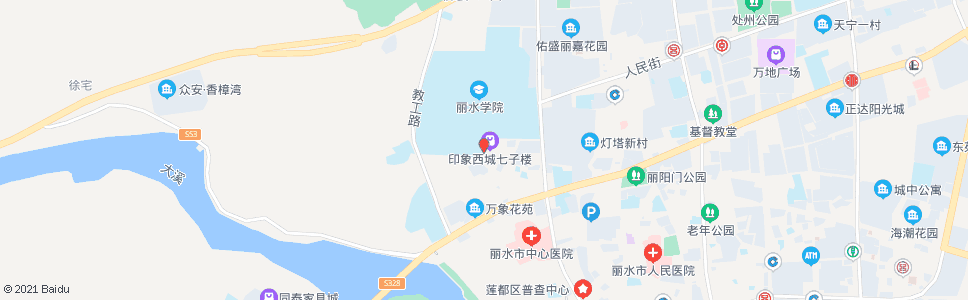 丽水丽水学院_公交站地图_丽水公交_妙搜公交查询2024